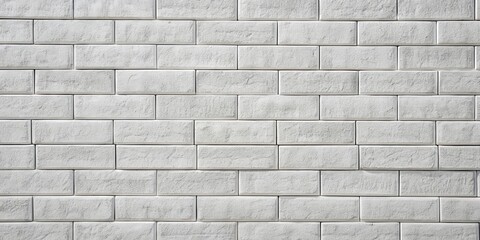 Fototapeta premium A close-up view of a white brick wall with a smooth, textured surface, showcasing the intricate details of the brickwork.