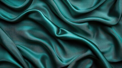 Obraz premium Elegant teal fabric texture for backgrounds and designs