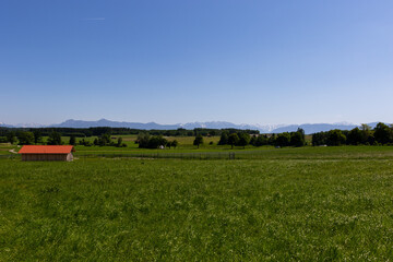 landscape with a barn