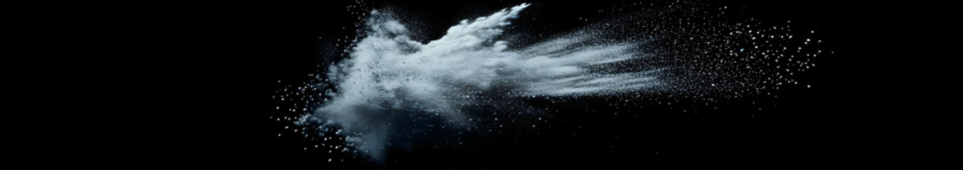 A dynamic splash of powder against a dark background, evoking movement and energy.