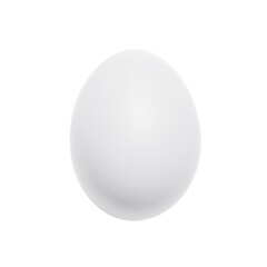  White egg isolated on white background. Template for Easter.