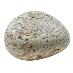 Smooth Gray Stone on White Background