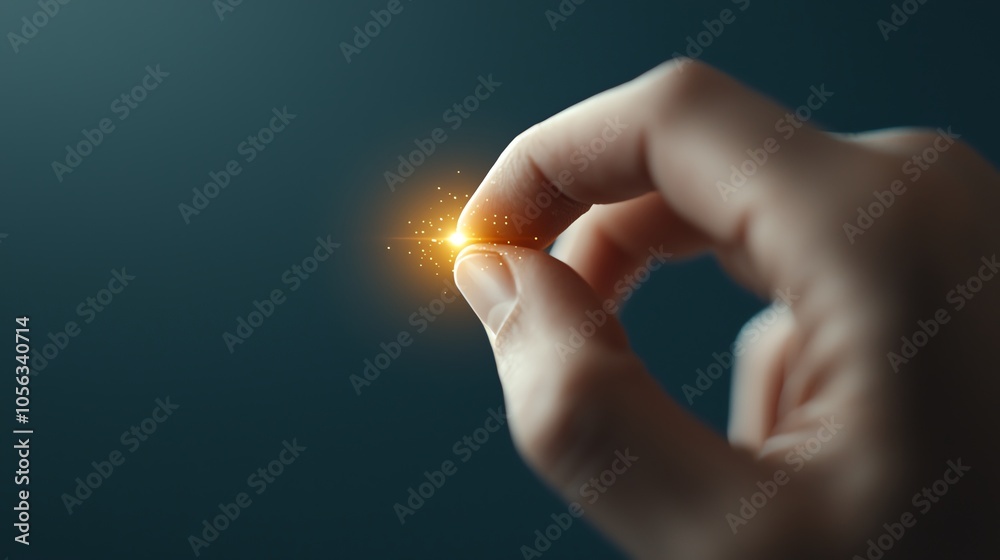 Wall mural illustration of fingertips transforming into led buttons, showing seamless tech integration