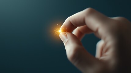 Illustration of fingertips transforming into LED buttons, showing seamless tech integration