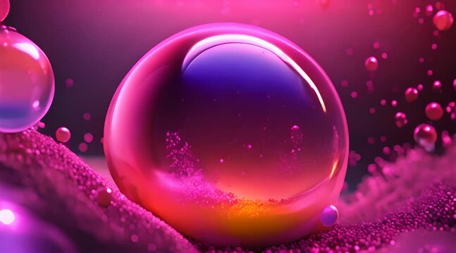 Animation of Liquid Fragrance Molecules, Fabric Softener Concept 
