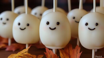 Cute Ghost Treats on Sticks for Halloween Celebration