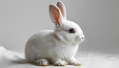 Rabbit on a white background