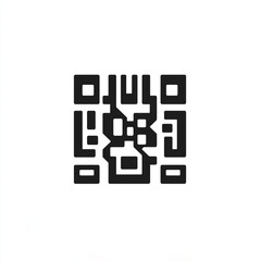 Black and White Abstract Geometric Pattern with Squares and Lines