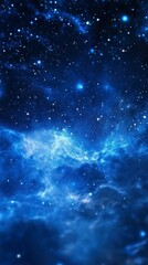 Naklejka premium christmas nativity scene, background blue galaxy, ,generative ai