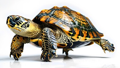 Fototapeta premium turtle on white background