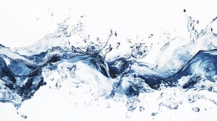 An artistic representation of water drops merging together, symbolizing unity and flow, set against a clean white backdrop for emphasis