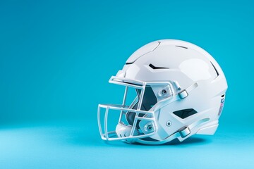American football helmet. Backdrop with selective focus and copy space for text