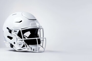 Fototapeta premium American football helmet. Backdrop with selective focus and copy space for text