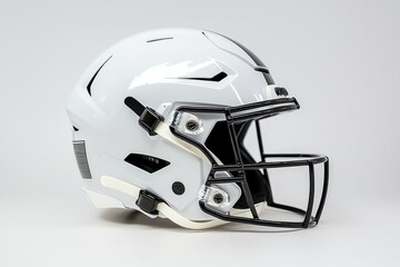 Fototapeta premium American football helmet. Backdrop with selective focus and copy space for text