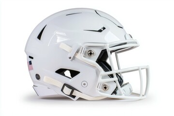 Fototapeta premium American football helmet. Backdrop with selective focus and copy space for text