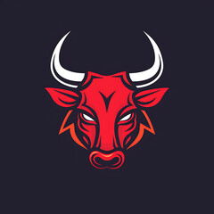 Stylized Bull Logo Illustration
