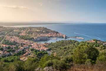 Obraz premium Charming City Of Collioure In The South Of France. French Catalan Coast. Mediterranean