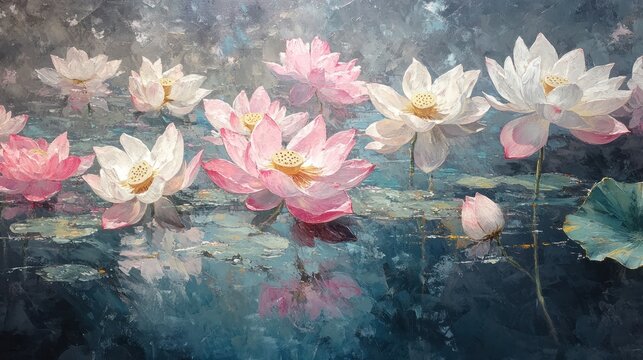 Water Lily Painting