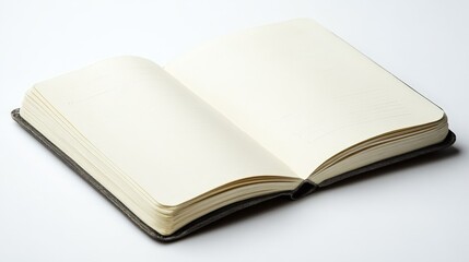 Obraz premium Artistic white background featuring a diary page spread, capturing the essence of personal notes and neat organization