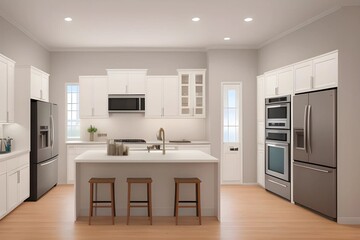 Smart home concept with IoT-connected appliances, improving life quality and task efficiency