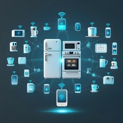 Connected home with smart appliances demonstrating IoT and AI in action for modern living