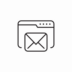 browser mail icon sign vector