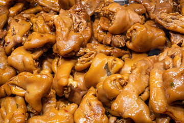 Pig's feet, is a cold dish made with a kind of marinade.