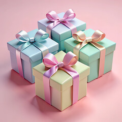 Obraz premium gift box with ribbon