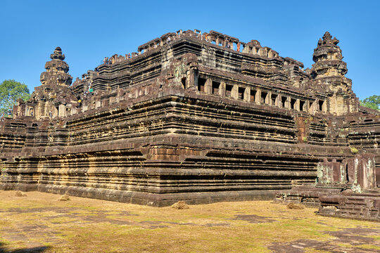 Siem Reap, Cambodia, 12 Jan 2024: Baphuon is a temple complex in the center of Angkor Thom, built in the middle of the XI century (1060) during the reign of Emperor Udayadityavarman II.