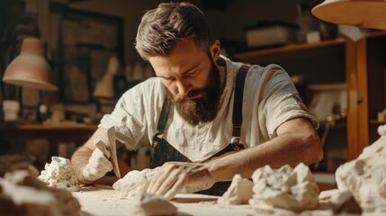 Sculptor at Work