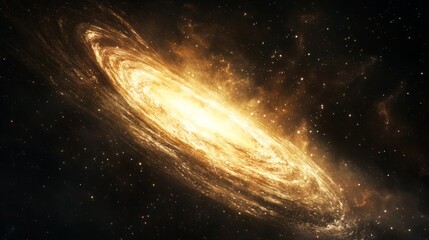 Obraz premium comet's brilliant tail illuminates deep space, surrounded by a swirl of distant stars generative ai
