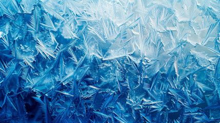 Detailed blue ice texture patterns.