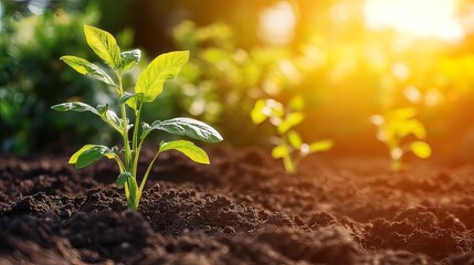 A Young Plant in the Sunlight