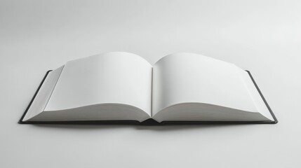 Clean white backdrop displaying an open diary page, emphasizing its organized lines and smooth, professional design