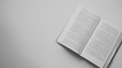 Fototapeta premium Clean white backdrop featuring a diary page filled with text, emphasizing the neat lines and elegant layout of the written content