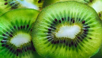 Close-up of sliced kiwi