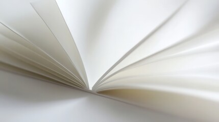 Clean white backdrop showcasing an open diary page, highlighting its smooth texture and fine details