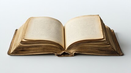 Obraz premium Clean white backdrop showcasing an open diary page, highlighting its smooth texture and fine details