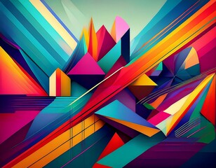 Bold Geometric Abstract Art