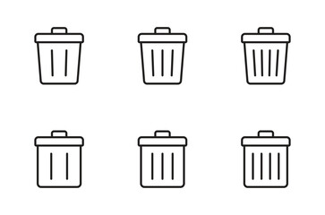 trash can icon vector. trash can symbol icon