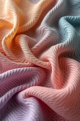 Smooth Linen Fabric Waving in Soft Pastel Colors – Serene and Elegant Background