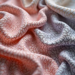 Smooth Linen Fabric Waving in Soft Pastel Colors – Serene and Elegant Background