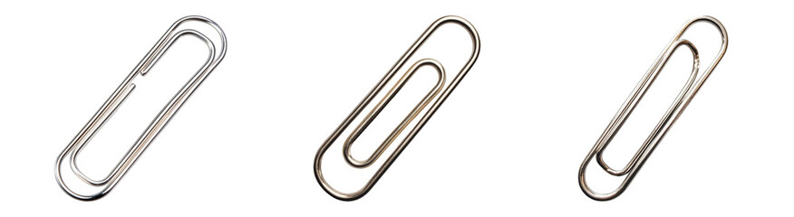Paper Clips on Transparent Background
