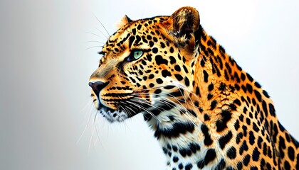 Obraz premium leopard on white background
