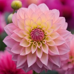 a beautiful flower with pink background close up 