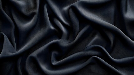 Obraz premium Dark Soft Fabric with Gentle Creases and Textured Background