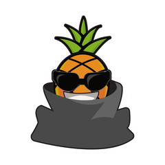 Pineapple orange person with fruit