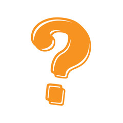 Question mark sign vector icon on white background