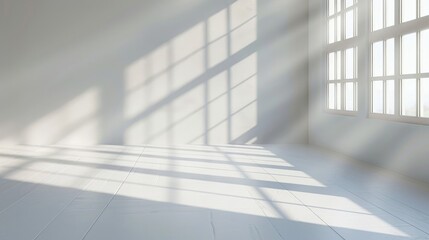 Fototapeta premium Product Presentation Background with Window Shadows and Sunlight