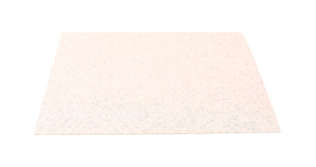 One old paper sheet isolated on white